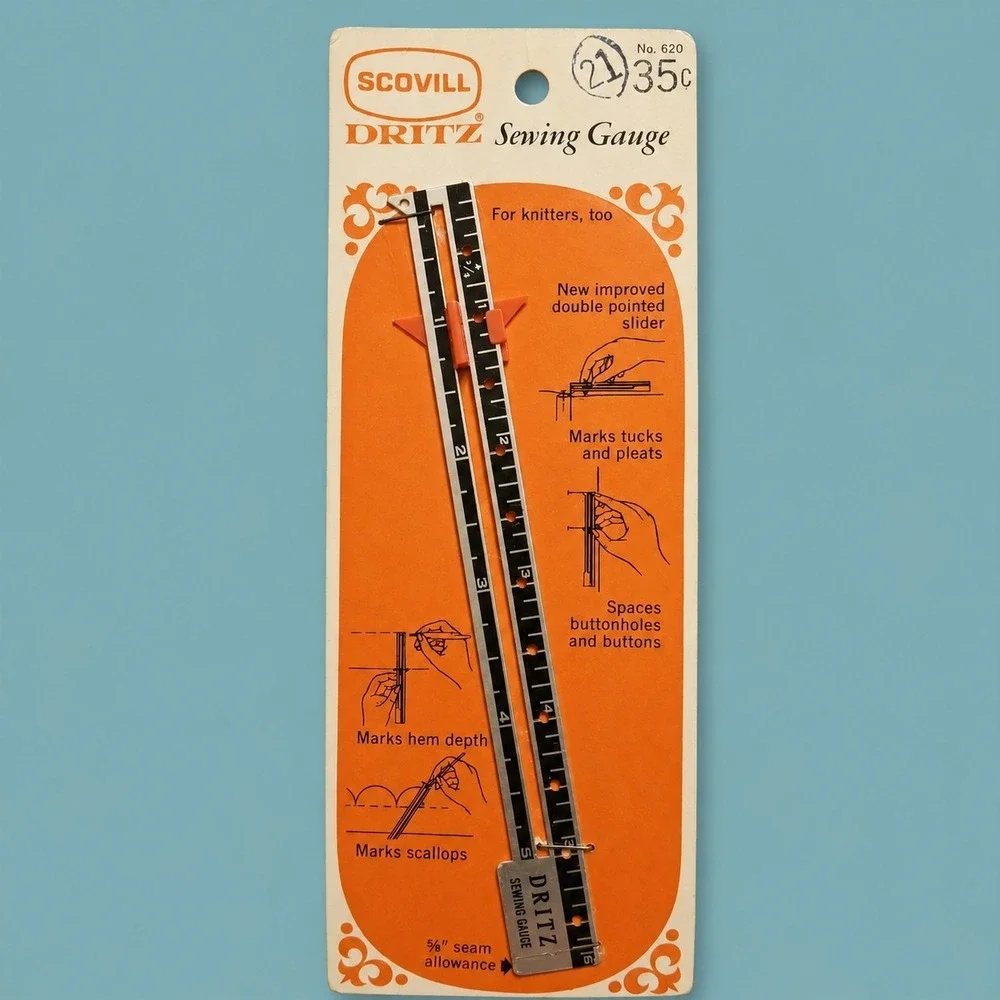 Vintage 1960's Scovill Dritz Sewing Gauge 6